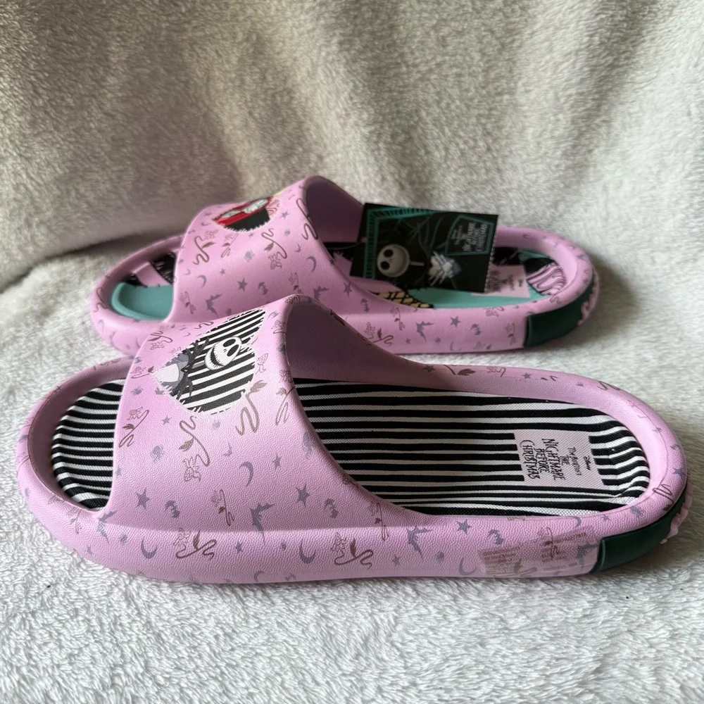 Nightmare Before Christmas Sandals Girls Size 6 Multi‎ Colored Slides Shoes New